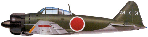 Mitsubishi A6M2 Zero based in the Philippines in late 1944.