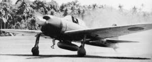 This early model A6M2 Zero kicks up dust as it lands at its home base near Rabaul in early 1943 after having just returned from a mission over distant Guadalcanal.