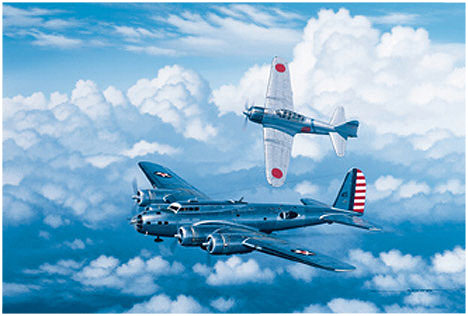 "Зеро" в бою с "Летающей крепостью" B-17