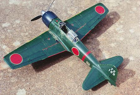Zero A6M3 Model 32 с обрезанными законцовками крыльев
